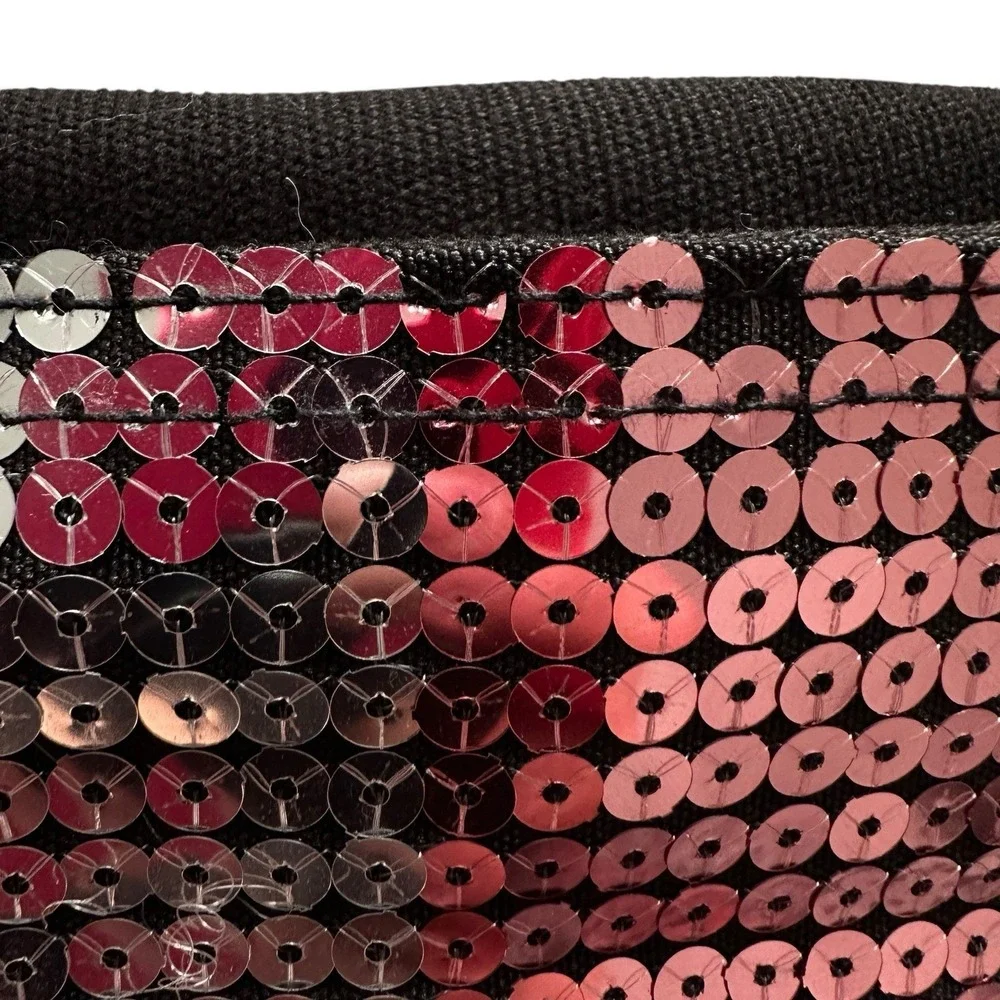Victoria's Secret‎ Pink Silver Sequin Stripe Tote Bag Limited Edition Weekender